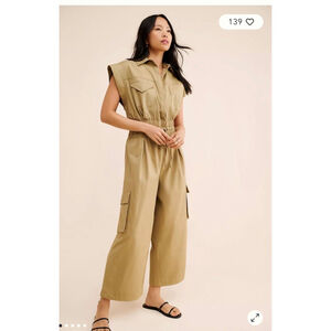 FARM Rio Cotton Utility Jumpsuit $270 retail Size med